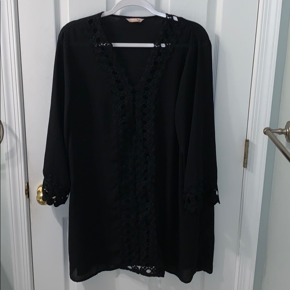 Black beach cover up